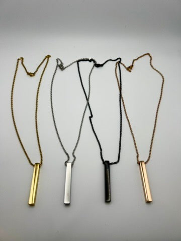 Customize a Vertical Bar Pendant with chain