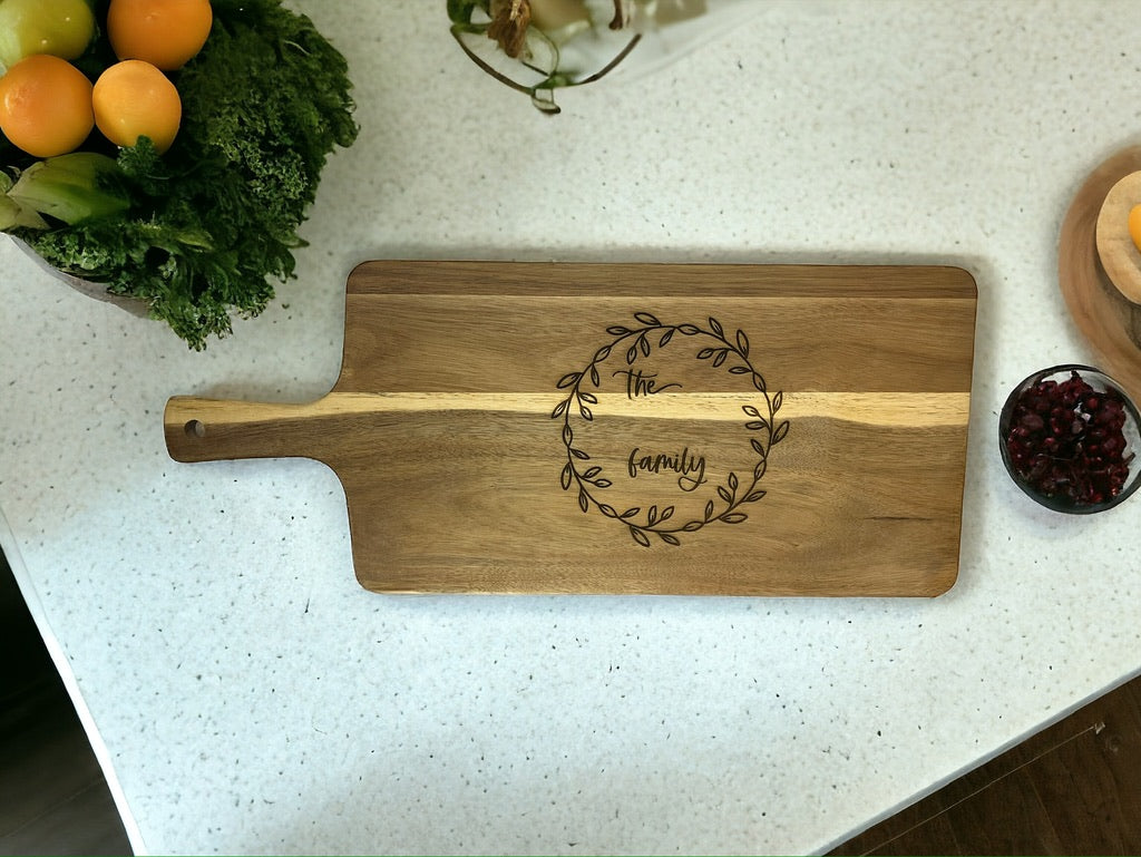 Customized Charcuterie Paddle Board - Acacia XL