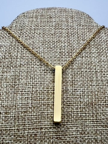 Customize a Vertical Bar Pendant with chain