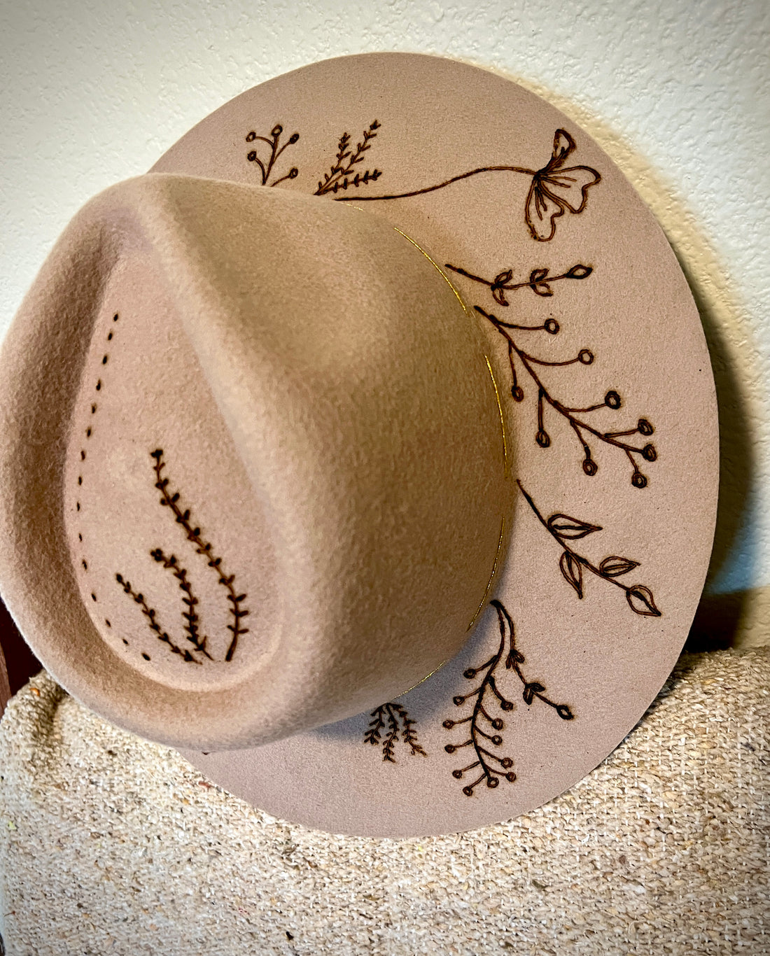 Personalized Morgan & Tayler Fedora Wildflowers Fedora Felt Hat